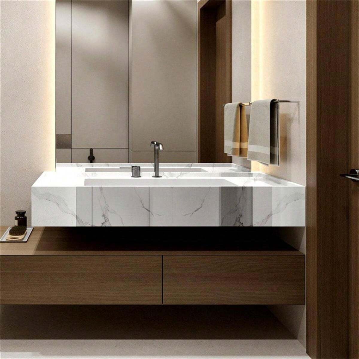 1 Roll, Marble SelfAdhesive Wallpaper Stickers, MoistureProof PVC