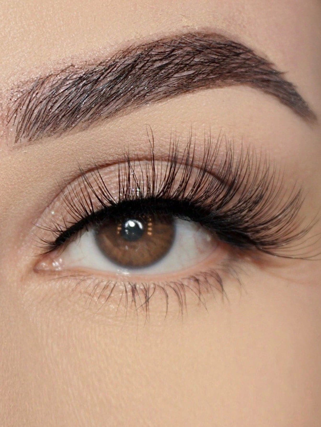 Asiteo 1 Pair 3D Effect Faux Mink Eyelashes, Natural & Soft For Everyday Wear - 黑色 - 查看 1