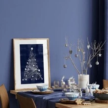1pc Blue Merry Prints, Blue Decor, Minimalist Wall Art, Wall Decor, Tree Prinable