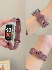 1 pièce Bracelet  et silicone 2-en-1 avec étui de protection transparent, convient pour la Série Band 10/9/8/7/6, Série Honor Band 9/7/6, Galaxy Fit 3, style décontracté et professionnel