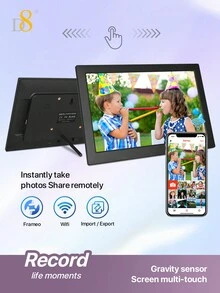 1 khung ảnh kỹ thuật số D8, quà tặng Giáng sinh, quà tặng sinh nhật, quà tặng tiệc Chụp ảnh ngay lập tức Chia sẻ từ xa, Nhập / Xuất Wifi, Màn hình cảm biến trọng lực Đa chạm, Bất kỳ cảnh nào cũng có thể hiển thị Ghi lại những khoảnh khắc cuộc sống, Tích hợp dung lượng lớn 16G Lưu trữ nhiều ảnh miễn phí với Frameo Hỗ trợ thẻ TF 32G để đáp ứng nhu cầu lưu trữ ảnh hàng ngày và giúp việc lưu trữ trở nên tùy ý hơn - màu đen - Xem 2