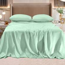 Mocassi Fine 4-Piece Silky Satin Sheet Set, Bright Shades