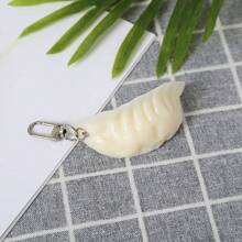 1 Móc khóa hình bánh bao sáng tạo và thời trang, móc khóa bánh bao 3D bằng hợp kim kẽm chân thực, mặt dây chuyền chìa khóa ô tô & móc khóa túi xách, lý tưởng để làm quà tặng và sử dụng hàng ngày Phụ kiện ô tô Trường học Dễ thương Goth Y2k - trắng - Xem 5