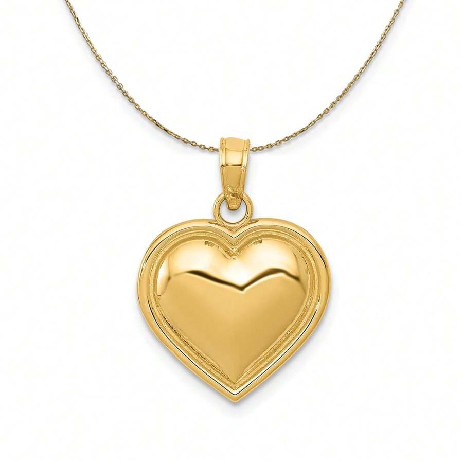The Black Bow 14k Yellow Gold Heart Necklace SHEIN USA