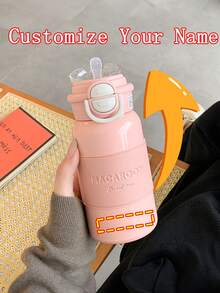 1 bình chân không bằng thép không gỉ có tên tùy chỉnh, uống trực tiếp/miệng ống hút, có tay cầm và thảm chống trượt, 500ml/16,90oz - nhiều màu - Xem 8