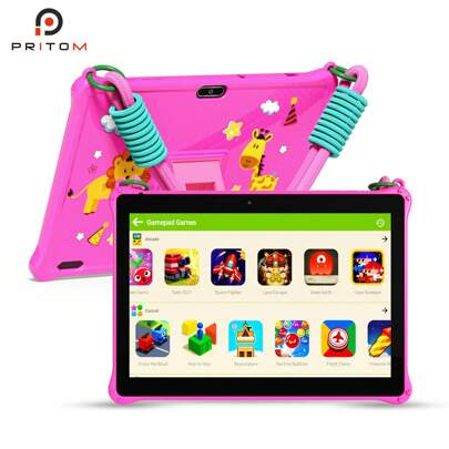PRITOM 10 Inch Kids Tablet Android 13 Tablet ,2GB(2gb+2gb Expand),64GB, Quad-Core, 1280*800 Large HD IPS Display, 2.4G WiFi, 2mp+8mp Camera,6000mAh,Toddler Tablet For Kids,Parental Control ,Educational Learning Kids Tablets With Case(No Adapter)