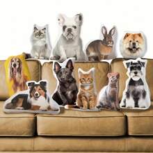 定制照片动物形状枕头 - 柔软短毛绒，可机洗，填充 - 家居装饰、汽车、床和沙发的完美选择 - 独特的礼物创意圣诞节