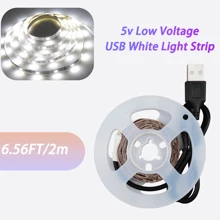 1 Stück LED Lichtstreifen warmweiß, abschneidbar, USB-betrieben, 5V Spannung, geeignet für Schlafzimmerbeleuchtung, TV-Hintergrundbeleuchtung, Ambiente-Beleuchtung