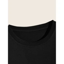 "Angels" (SHIELD) AND (BACK) Oversized T-Shirt Men Women Cotton Shirt Reinforced Stitching Unisex StreetWear - 黑色 - 查看 3