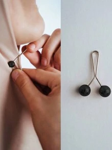 6 Stücke/Set Muslimischer Hijab Schal Clips, Perlendekor Hijab Nadel Accessoires
