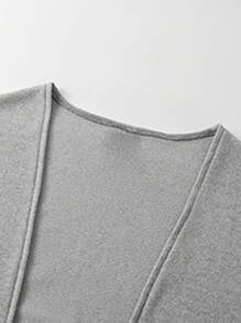 Cardigan maxi de punto acanalado gris, esencial de otoño 2025 para mujer - Silueta holgada y suelta, manga larga, chaqueta lavable - Prenda básica de vestuario de transición, aprobada por celebridades y blogueros - Ropa de mujer para otoño, atuendos para maestras, ropa urbana para mujer