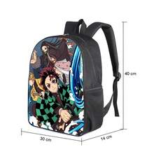 Youth Backpack Children's New Prints Anime Back To School New Product Side Pockets - màu đen - Xem 2