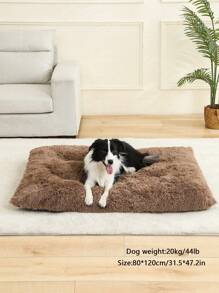 1 pieza Cama esponjosa para perro, Cojín cómodo para mascotas, Tela suave con fondo antideslizante, Lavable a máquina, Adecuado para perros y gatos grandes/medianos/pequeños, Para todas las estaciones - Marrón - Ver 5
