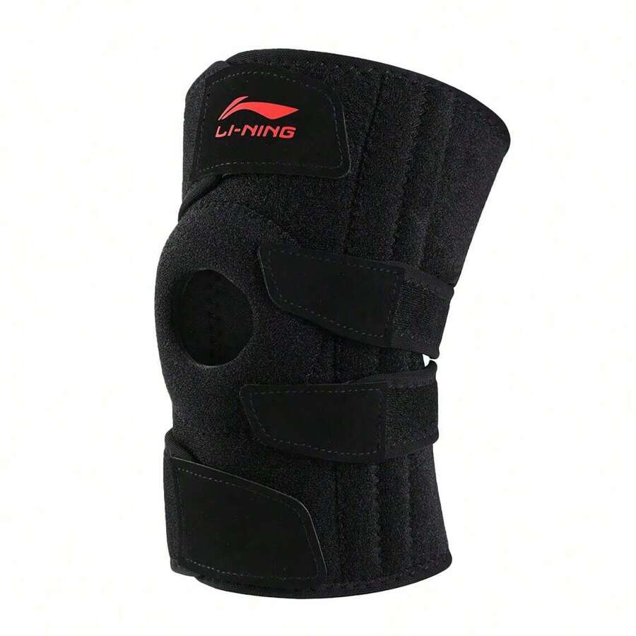 LI-NING 加压四弹簧支撑护膝男女通用护具，带髌骨凝胶垫和侧弹簧稳定器 AXWU071