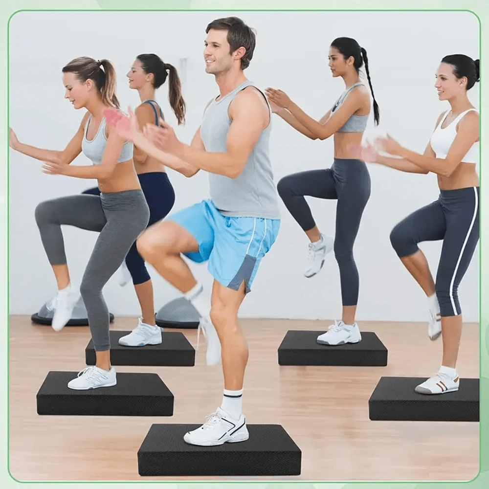 1pc Solid Color 4cm/1.6in Thick Yoga Mat Balance Pad  Fitness Mat  Suitable For Gymnastics, Exercise, Pilates,Flat Support Pad - 4CM - View 1