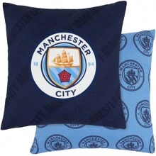 Manchester City FC Square Cushion Covers 39 X 39cm Bed Sofa Cover Pack Of 2 Gift - Multicolor - View 1