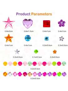 880 件宝石珠子贴纸水钻工艺品自粘珠宝亚克力 DIY 工艺品装饰水钻贴纸适合女孩儿童，儿童工艺品儿童，贴纸>儿童贴纸，宝石贴纸，宝石贴纸，儿童艺术和工艺品，小贴纸，儿童贴纸，幼儿工艺品，儿童墙贴 - 亞克力鑽石貼 - 查看 2