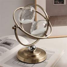 Vintage Hourglass 30 Minute Sand Clock Timer:720° Rotating Antique Design, Large Metal 30 Minute Glass Sandglass For Office Desk Home Wedding Gift Decorative - 復古沙漏 30 分鐘 - 查看 2