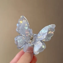 1pc Cute & Elegant Butterfly Acrylic Hair Clip With Double Layer Wings, Vintage Palace Style For All Seasons Hair Claws Claw Clips Hair Clips Hair Jaw Clip Hair Clamps Hair Clutch Hair Catcher Clip Fall Winter Hair Accessories For Women For Vacation Outfits Woman - Multicolor - View 11