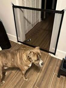 1 paquete Reja de seguridad para mascotas, cerca de aislamiento para mascotas, red de aislamiento para perros, red de seguridad portátil y plegable para mascotas - Negro - Ver 6