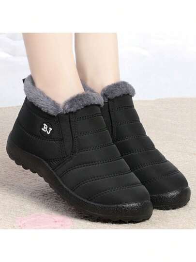 Botas de tobillo para mujeres, botas de nieve para mantenerse calientes en invierno, botas de invierno para mujeres
