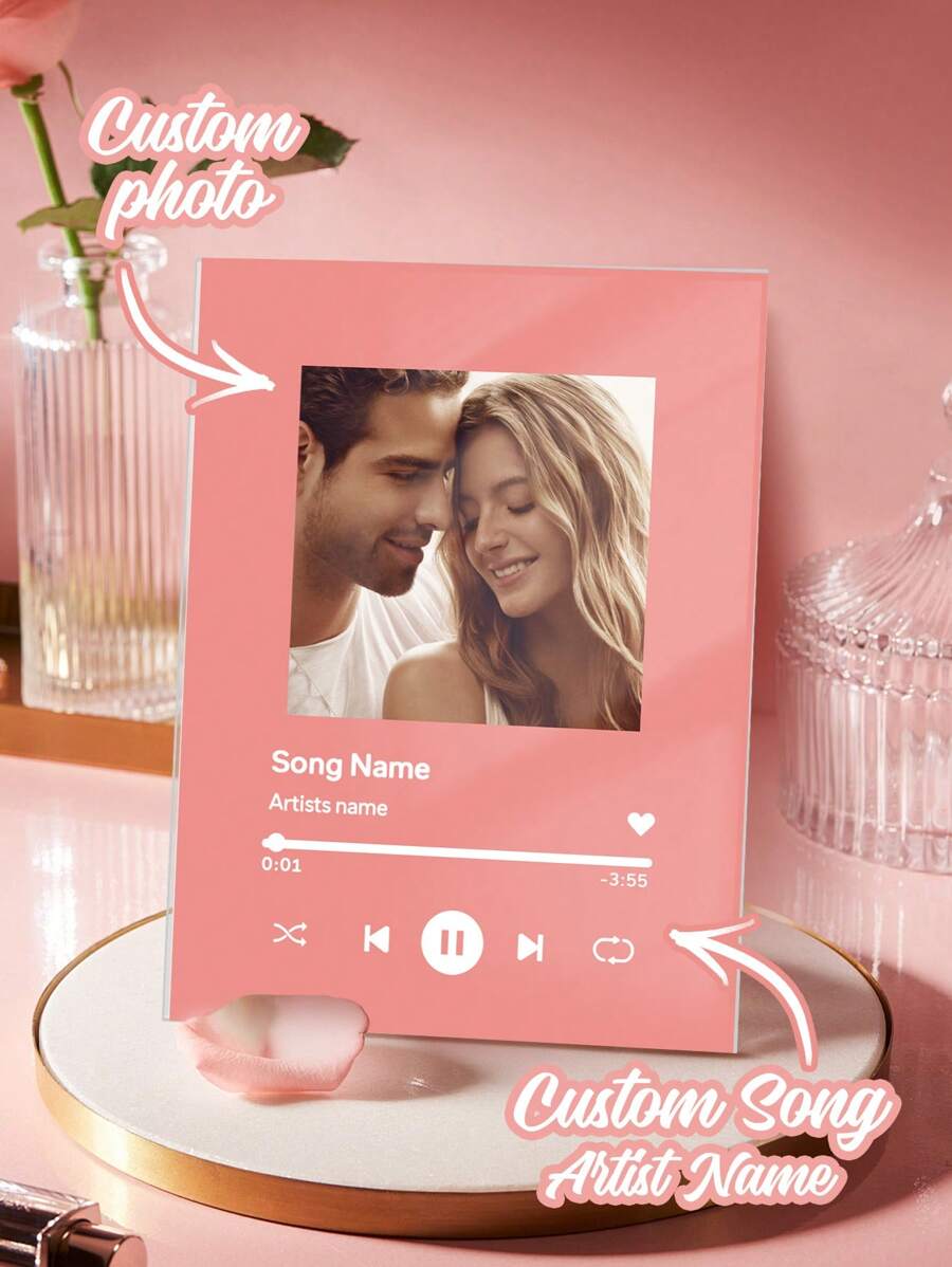 1 件定制音乐牌匾、定制专辑封面、个性化亚克力牌匾、定制情侣歌曲礼物、个性化相框、定制歌曲海报、定制牌匾照片、个性化音乐海报、音乐牌匾印刷、音乐海报印刷、婚礼礼物、周年纪念礼物、乔迁礼物、送给他/男朋友/丈夫的礼物、送给她/女朋友/妻子的礼物、情人节、情人节装饰生日毕业、多功能、可调节、防霉、装饰性、可重复使用、精致、可爱、高品质、现代、多彩、可爱、舒适、时尚、定制、个性化、独特、送给他的理想礼物、送给她的理想礼物、男朋友、女朋友、爸爸、妈妈、家人、朋友、儿子、女儿、学校学生、办公室、茶室、学校、家庭、家庭清新