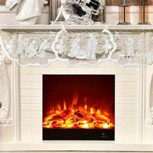 1 件圣诞派对装饰壁炉蕾丝圣母玛利亚图案家居壁炉装饰，派对装饰，派对用品，节日装饰，节日用品，万圣节，万圣节装饰 - 白色 - 查看 8