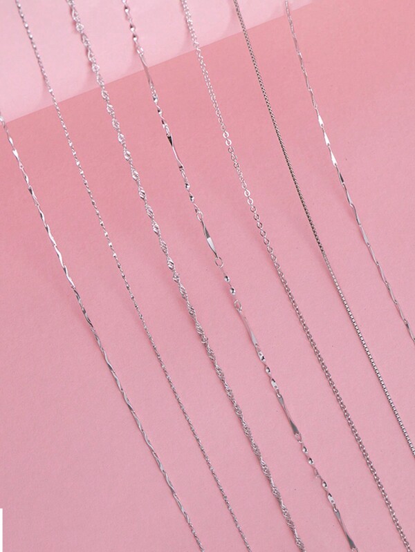 1 pezzo Collana in stile minimalista in argento sterling S925, gioielli eleganti per la clavicola, regalo con scatola regalo (lunghezza L)