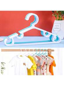 10 móc treo chống trượt cho tủ quần áo, quần áo, quần dài, áo khoác, v.v. của bé trai và bé gái - Nhiều màu - Xem 3