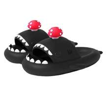 Chanclas Sandalias de Tiburón con aleta de hongo sandalias mujer y hombre - Negro - Ver 1