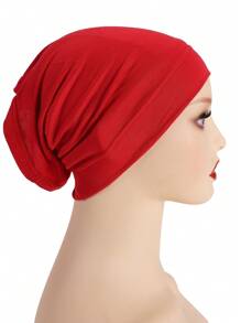 1pc Women's Modal Solid Color Tube Hijabs Elastic Undercap Headband For Abaya Daily Under Cap Women Veil - Multicolor - View 29
