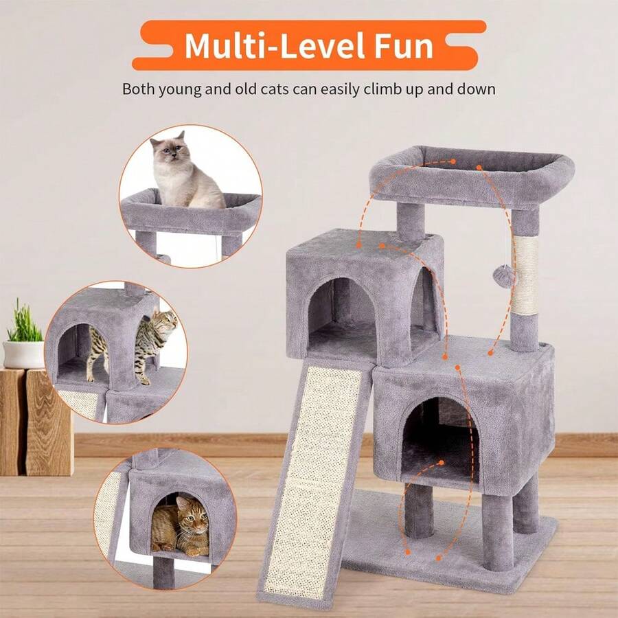36 Inches Cat Tree For Indoor Cats Cat Tower With Scratching Posts