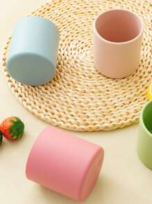 PopLittleOne 1 chiếc cốc silicon cho bé màu trơn đồ dùng ăn uống cho bé bình nước di động cho trẻ em học tập cho bé ăn đồ dùng cho bé - Nhiều màu - Xem 6