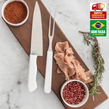 Bộ dao nĩa nướng bằng thép không gỉ 2 món cho nhà bếp N1032K02 - trắng - Xem 2