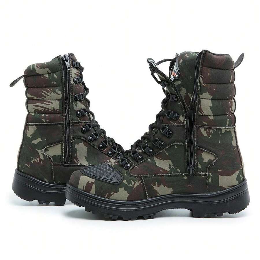 Unisex Camouflage Military Boot New Release - Army Green - View 1
