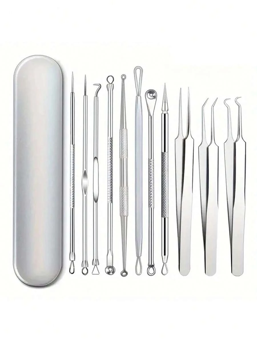 4/11pcs Needling Beauty Acne Needle Elbow Hook Acne Needle Blackhead Tool Set Y2k Skincare Goth Travel Essentials Pens Charms Sweats Hair Brush Strawberry Liquid Blush Bonnet Dresser Foundation,Blackhead Remover,Beauty,Skin Care Products,Spa,Self Care,Skin Care Tools,Face Care,Esthetician Supplies,Skin,Face Wash,Facial