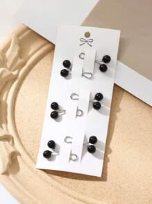 6 Stücke/Set Muslimischer Hijab Schal Clips, Perlendekor Hijab Nadel Accessoires