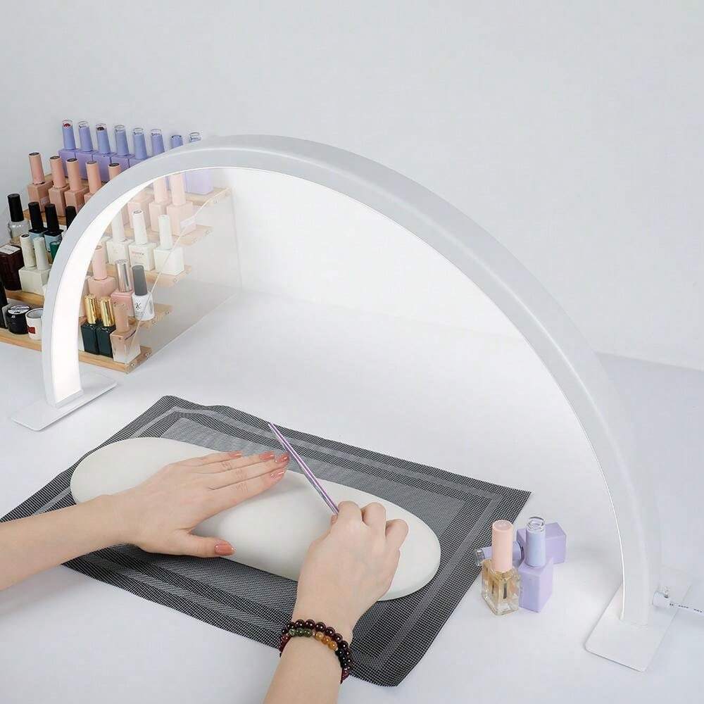 29in Big HalfMoon Nail Desk Lamp For Professionals, 3360 Lumen Led Light For Nails, Perfect Led