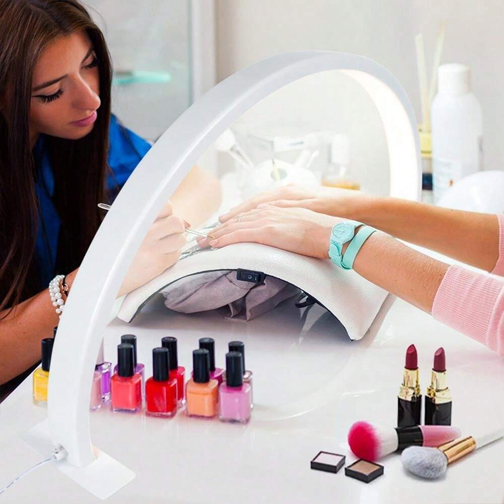29in Big HalfMoon Nail Desk Lamp For Professionals, 3360 Lumen Led Light For Nails, Perfect Led