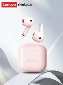 Lenovo LP23 Bluetooth Earbuds - Half In-Ear Style, High-Fidelity Stereo Sound Quality, Sensitive Microphone, High-Definition Voice Calling, Smart Noise Cancellation, Music & Game Dual Mode Switch, Low Latency Sync, Wireless Earphones For Smartphones & Laptops