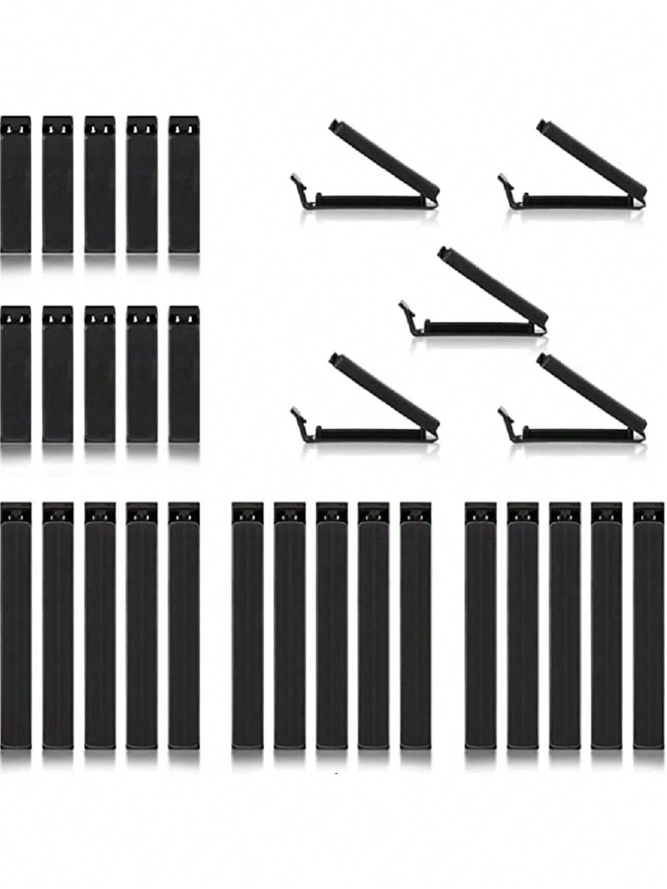 Paquete de 30 pinzas para sellar bolsas, pinzas para sellar alimentos de cocina, pinzas para sellar bolsas, pinzas para bolsas, pinzas para bolsas negras, surtido de 2 tamaños