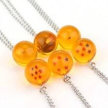 1 pieza de accesorio de anime de dragón de bola de fuego estilo caricatura, collar de dragón de bola con diseño de Sun Wukong de líneas 1-7, accesorio personalizado y de tendencia, apto para uso diario