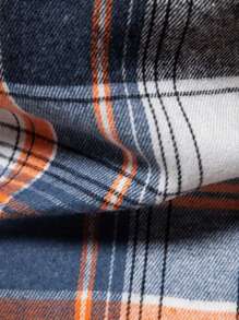 Chemise à manches longues à carreaux pour hommes, chemise décontractée à boutons