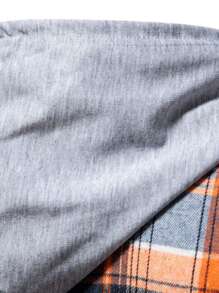 Chemise à manches longues à carreaux pour hommes, chemise décontractée à boutons