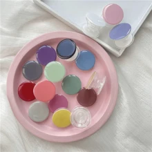 2pcs Solid Color Phone Grip Stand, Cute Cell Phone Holder, Expandable Collapsible Phone Accessory, ABS Material, Waterproof, Phone Charms Kindle Holder Support Compatible With IPhone, Android Phone, Gift For Birthday, Family, Friends Push-Pull Phone Grip, Phone Accessories - Multicolor - View 1