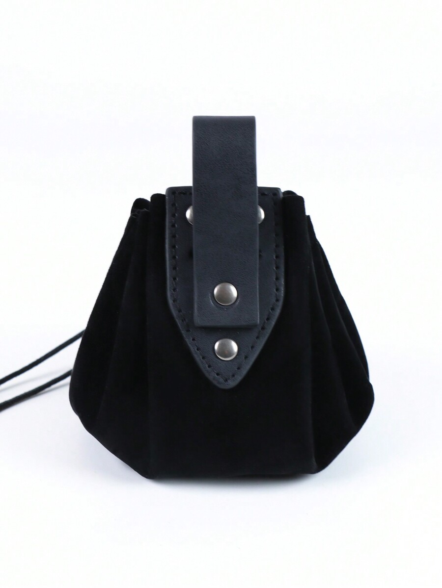 1PC Medieval Faux Leather Drawstring Belt Pouch Retro Coin Purse