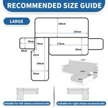 Ystyle Sofa Cover With Left Right Peninsula, Universal Corner Sofa Cover, Stretch Chaise Longue Sofa Cover, L-Shaped Sofa Cover