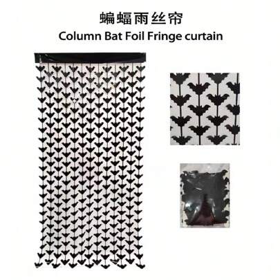 Cortina Metalizada Halloween Para Festa 2m x 1m Decoração