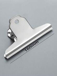 1pc Customizable Logo Stainless Steel File Folder Clip, Metal Triangle Shaped Stationery Clips, Large Memo Board Clip, Suitable For School, Office And Commercial Use Back To School,Back To School,School Supplies