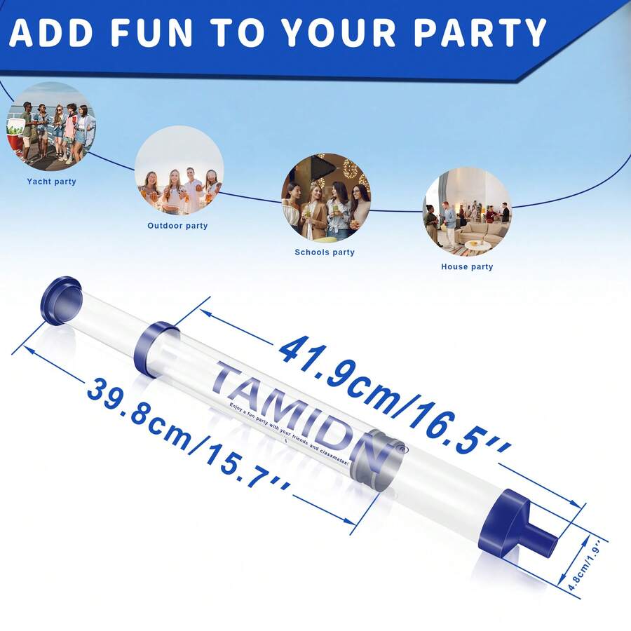 Syringe For Beverage,Drinks Funnel Holds 24oz With Removable Mouthpiece